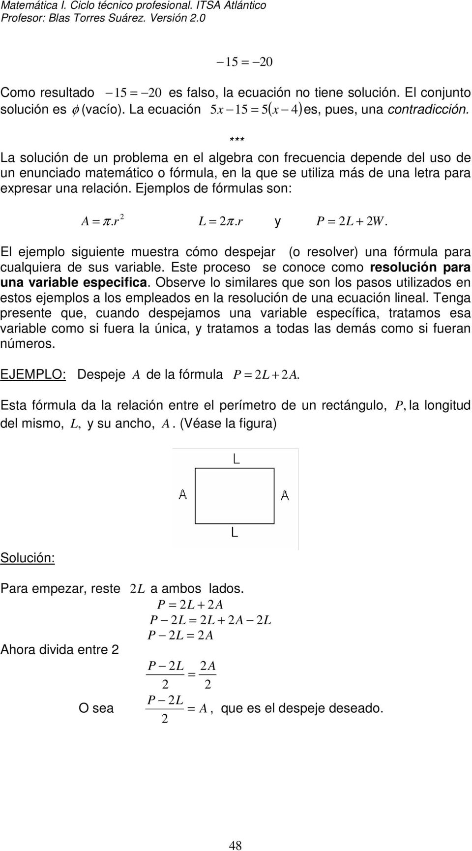 2.4: Resolver una fórmula para una variable específica